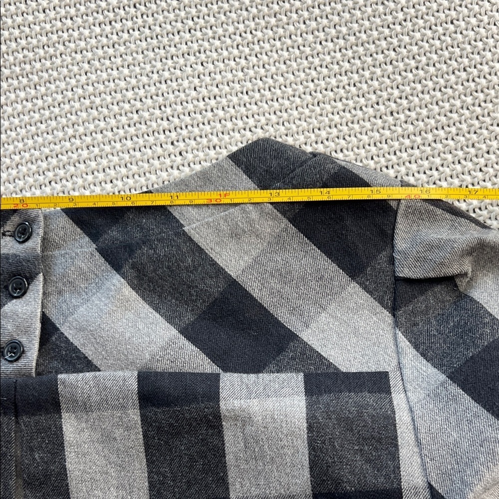 Rogan for Target Plaid Midi Dress Black Gray Buffalo Check Elbow Sleeve Medium - Picture 14 of 15
